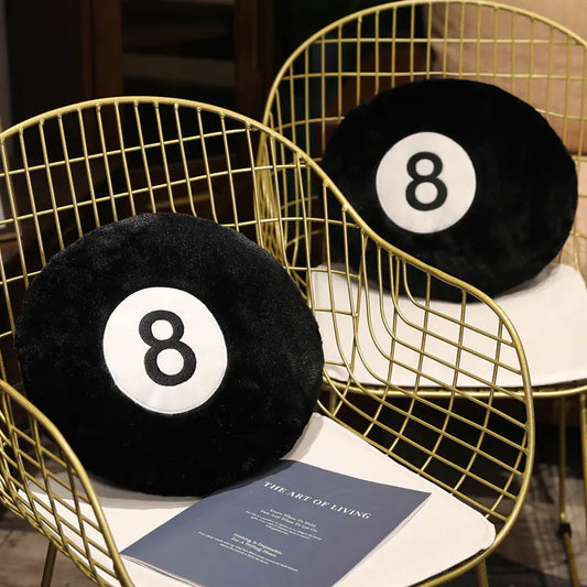 Large 8Ball plush pillow